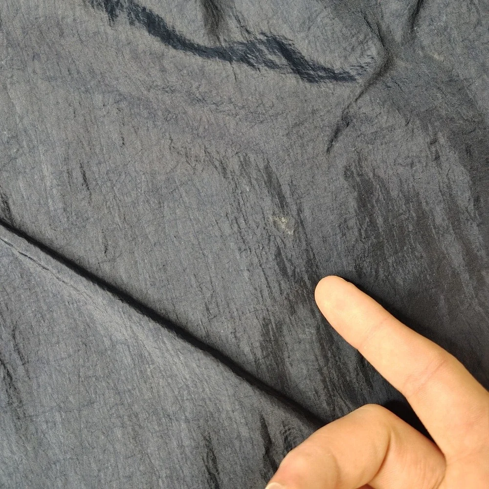 Adidas Originals Track Pants Mens XL Navy Blue Solid‎ Vintage Crinkle Nylon Zip
